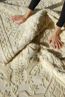 Ecru Allusion Carpet from natural wool